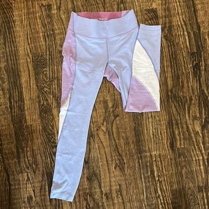 OUTDOOR VOICES legging pink purple multi colored size small